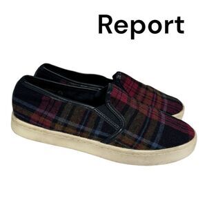 Report Women’s "Arvon" Plaid Slip-On Loafers 7.5